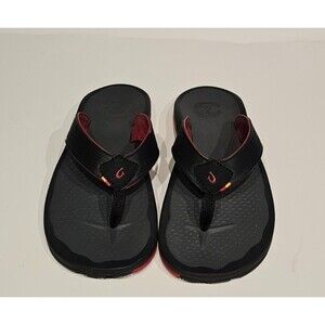 NEW OLUKAI Women's IMAKA Black and Red Sandal SIZE 10 MSRP $90